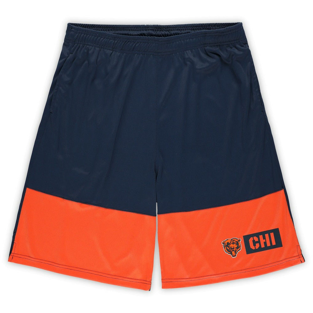 Fanatics Chicago Bears Big & Tall Best of the Best Performance Shorts Navy/Orange