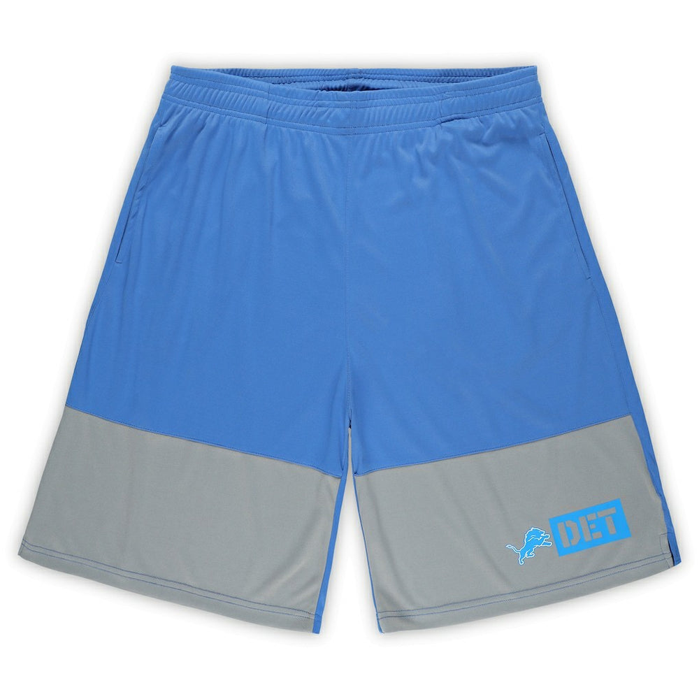 Fanatics Detroit Lions Big & Tall Best of the Best Performance Shorts Blue/Silver