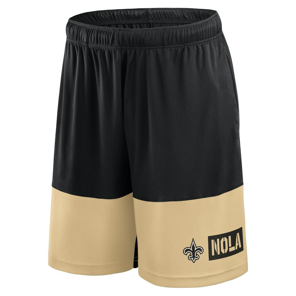Fanatics New Orleans Saints Big & Tall Best of the Best Performance Shorts Black/Gold