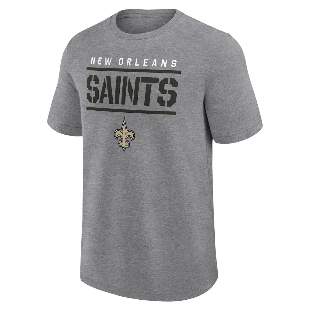 Fanatics New Orleans Saints Big & Tall Top Notch T-Shirt Heather Gray