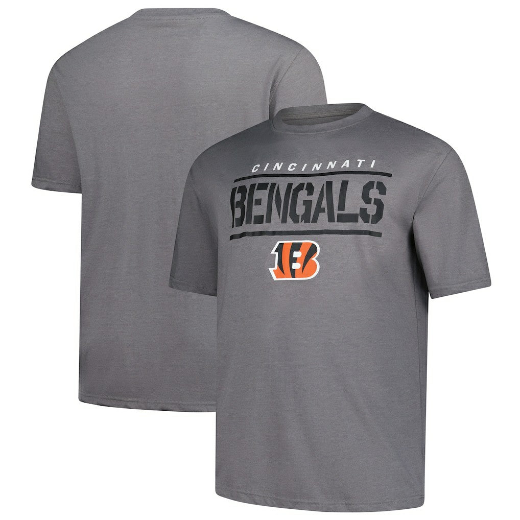Fanatics Cincinnati Bengals Big & Tall Top Notch T-Shirt Heather Gray