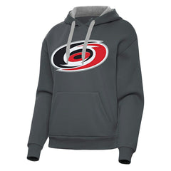 Carolina Hurricanes Antigua Women's Victory Pullover Hoodie - Charcoal - NHL 202233398