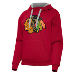 Chicago Blackhawks Antigua Women's Victory Pullover Hoodie - Red - NHL 202233401