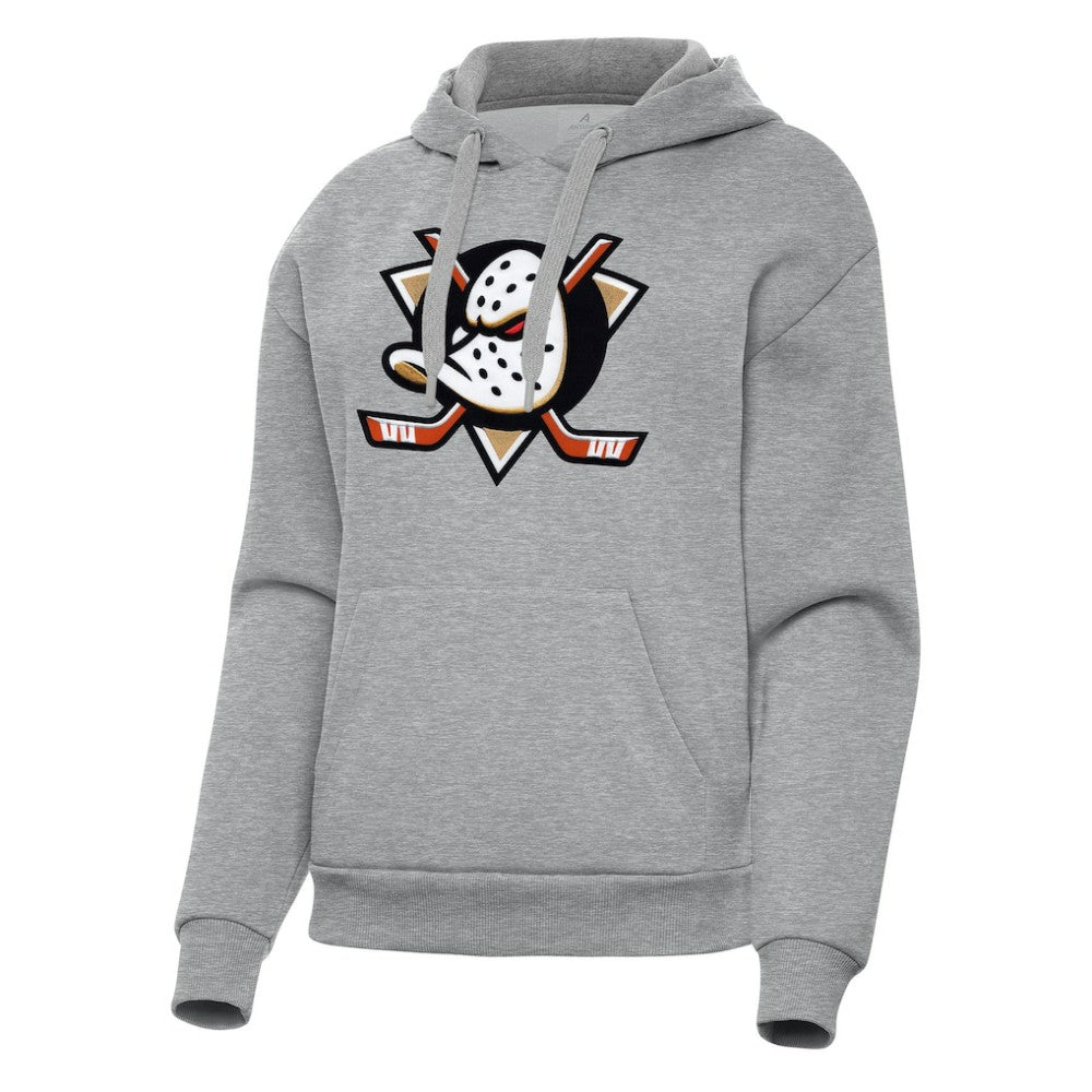 Anaheim Ducks Antigua Women's Victory Pullover Hoodie - Heather Gray - NHL 202233416