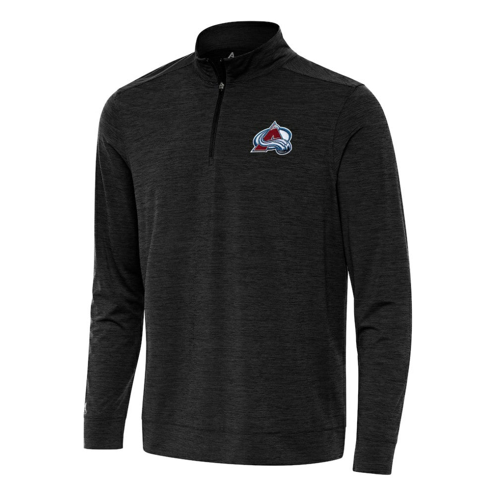 Colorado Avalanche Antigua Bright Quarter-Zip Top - Heather Black - NHL 202233614