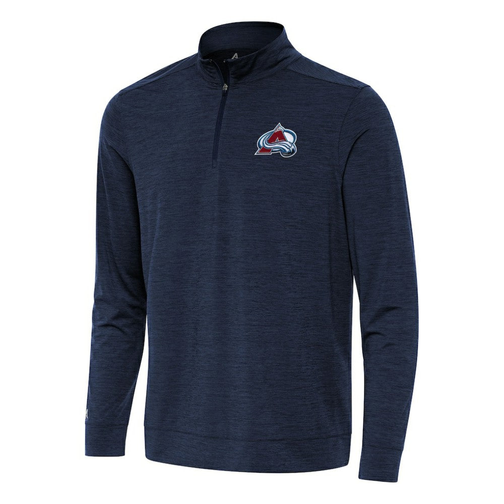 Colorado Avalanche Antigua Bright Quarter-Zip Top - Heather Navy - NHL 202233618