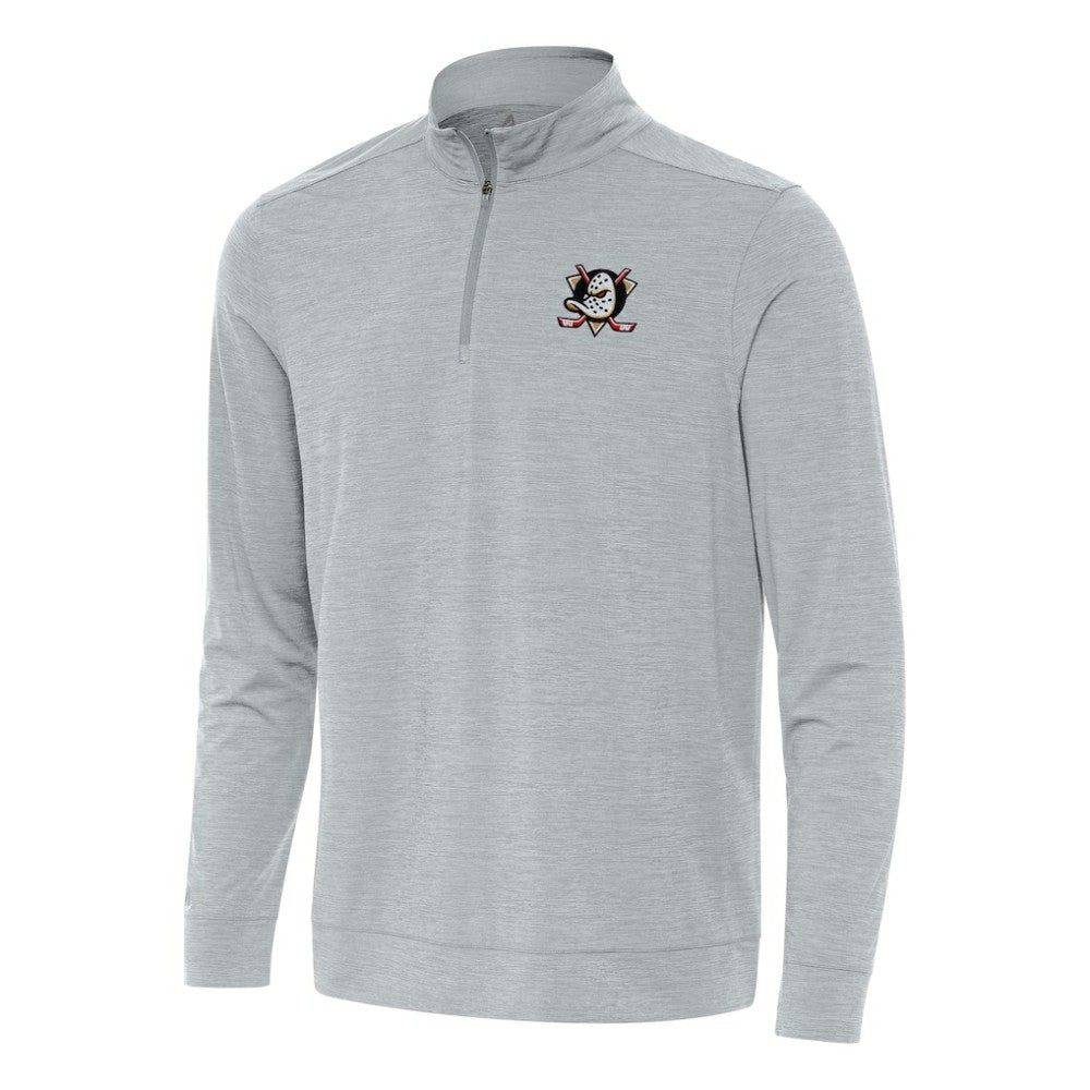 Anaheim Ducks Antigua Bright Quarter-Zip Top - Heather Gray - NHL 202233627