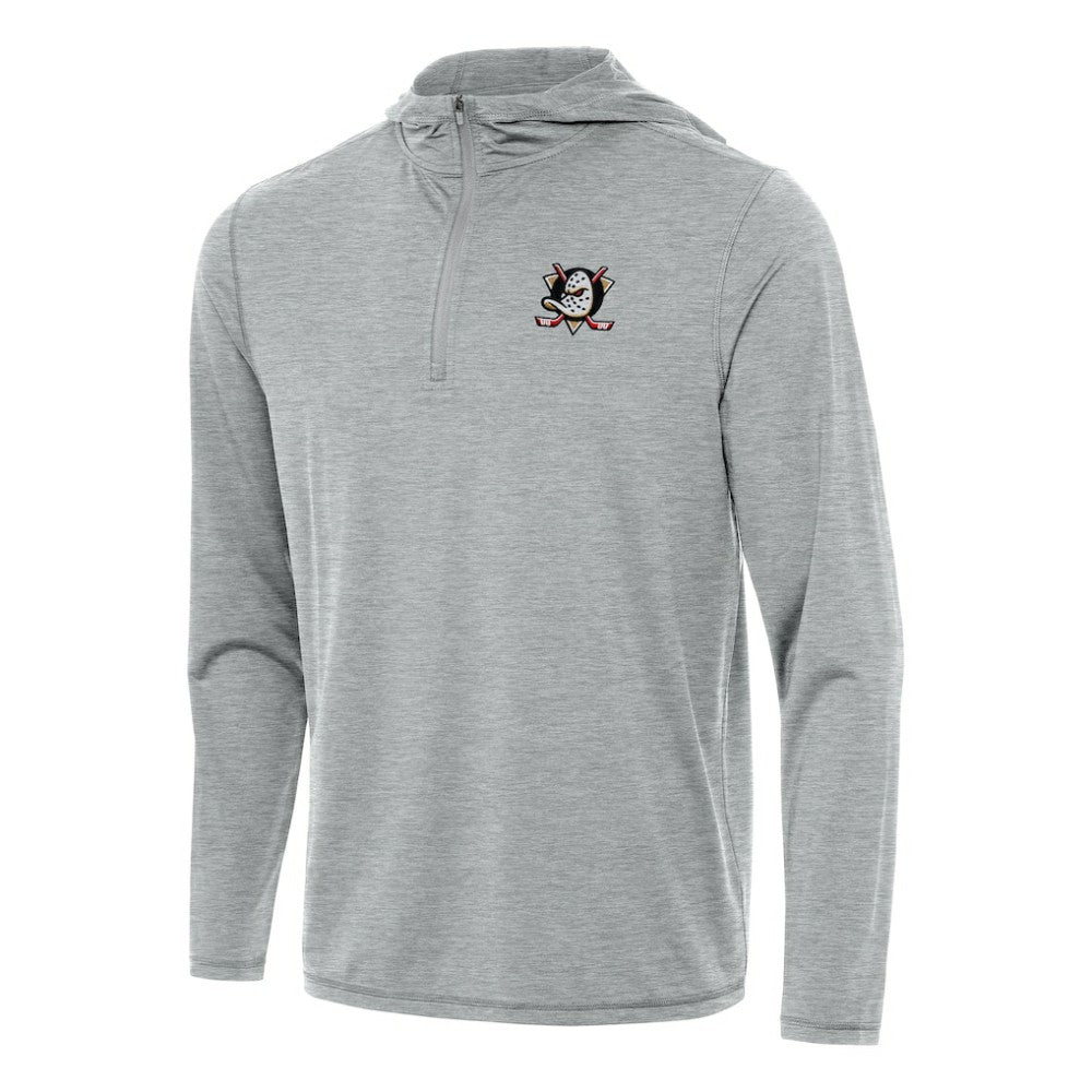 Anaheim Ducks Antigua Tidy Quarter-Zip Hoodie - Heather Gray - NHL 202233633