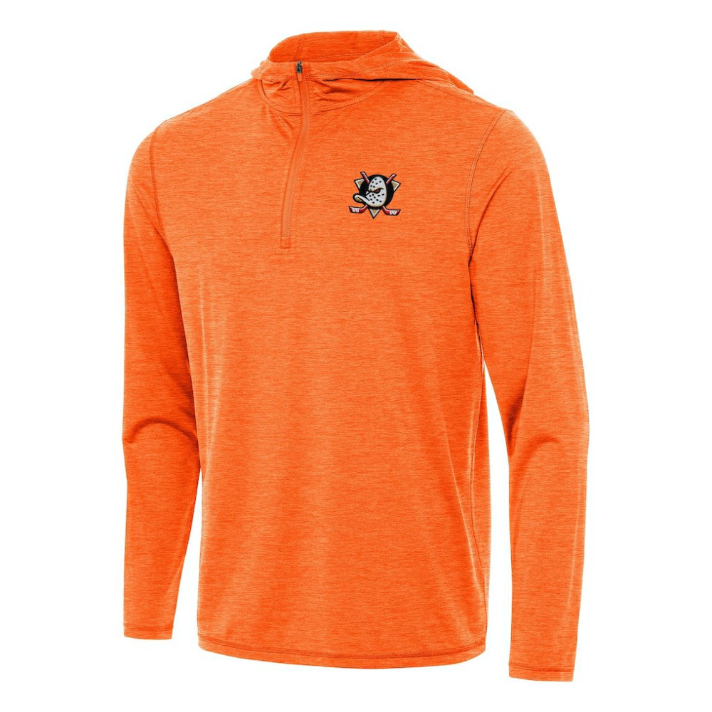 Anaheim Ducks Antigua Tidy Quarter-Zip Hoodie - Heather Orange - NHL 202233634