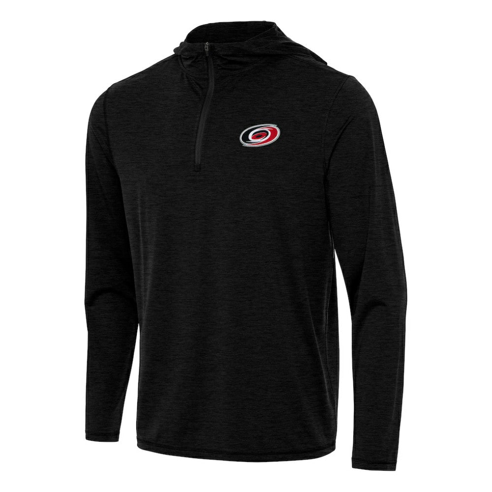 Carolina Hurricanes Antigua Tidy Quarter-Zip Hoodie - Heather Black - NHL 202233642