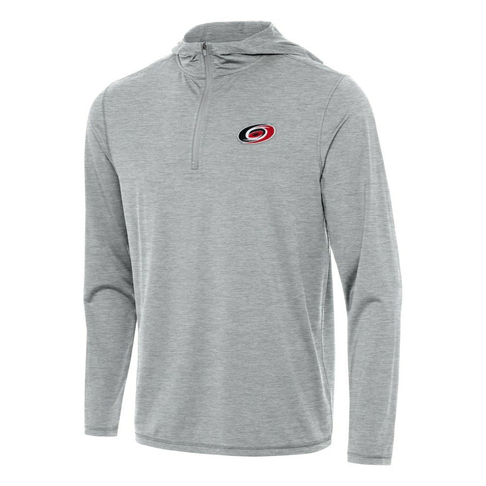 Carolina Hurricanes Antigua Tidy Quarter-Zip Hoodie - Heather Gray - NHL 202233643