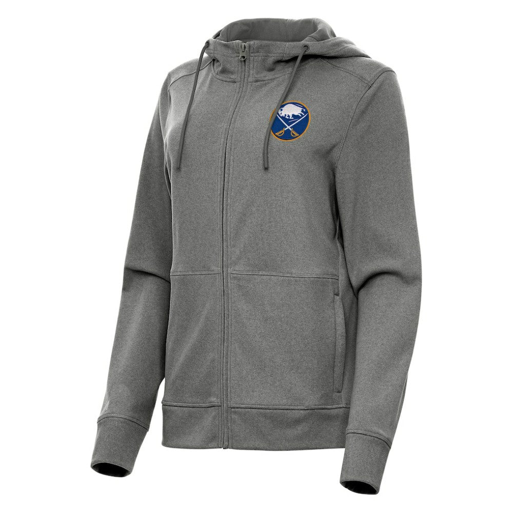 Buffalo Sabres Antigua Women's Seeker Full-Zip Hoodie - Heather Black - NHL 202233763