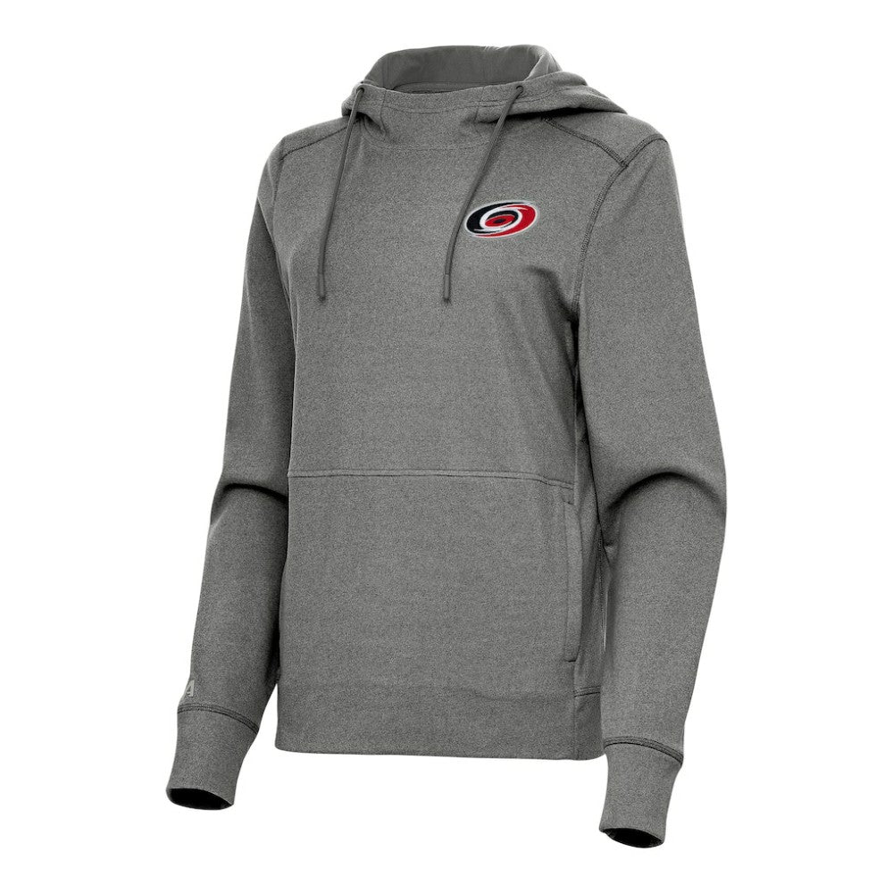 Carolina Hurricanes Antigua Women's Justice Pullover Hoodie - Heather Black - NHL 202233793