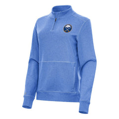 Buffalo Sabres Antigua Women's Crush Quarter-Zip Fleece Sweatshirt - Heather Royal - NHL 202233807