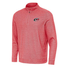 Carolina Hurricanes Antigua Subtle Quarter-Zip Sweatshirt - Heather Red - NHL 202233939