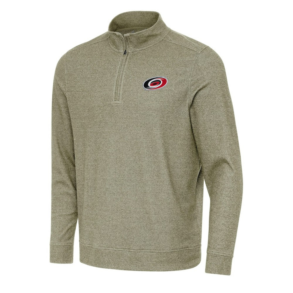 Carolina Hurricanes Antigua Subtle Quarter-Zip Sweatshirt - Olive - NHL 202233941