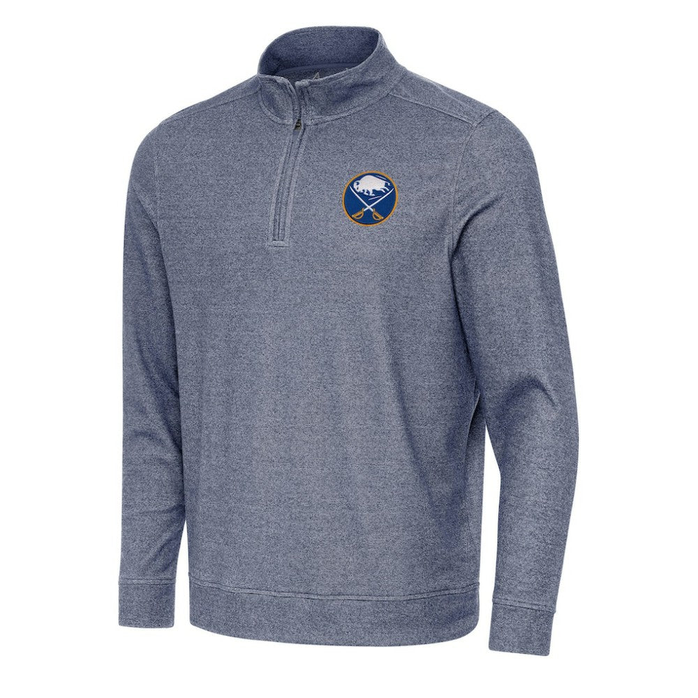Buffalo Sabres Antigua Subtle Quarter-Zip Sweatshirt - Heather Navy - NHL 202233954