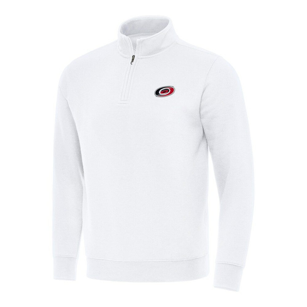 Carolina Hurricanes Antigua Victory Quarter-Zip Mock Sweatshirt - White - NHL 202234007