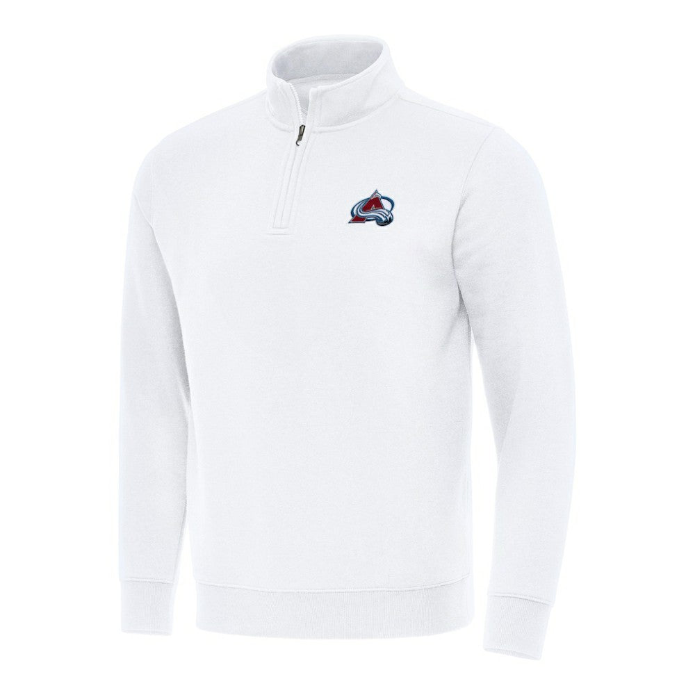 Colorado Avalanche Antigua Victory Quarter-Zip Mock Sweatshirt - White - NHL 202234011