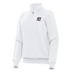 Anaheim Ducks Antigua Women's Victory Quarter-Zip Sweatshirt - White - NHL 202234028