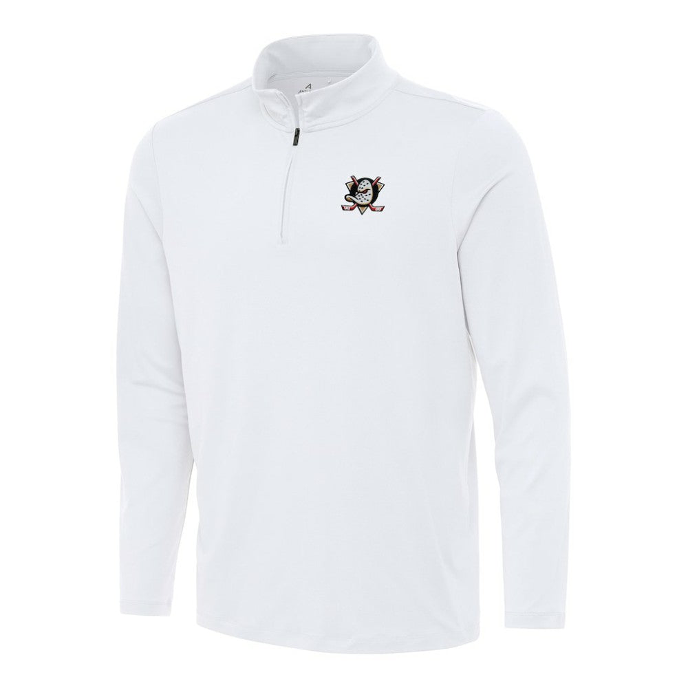 Anaheim Ducks Antigua Reprocess Quarter-Zip Top - White - NHL 202234090