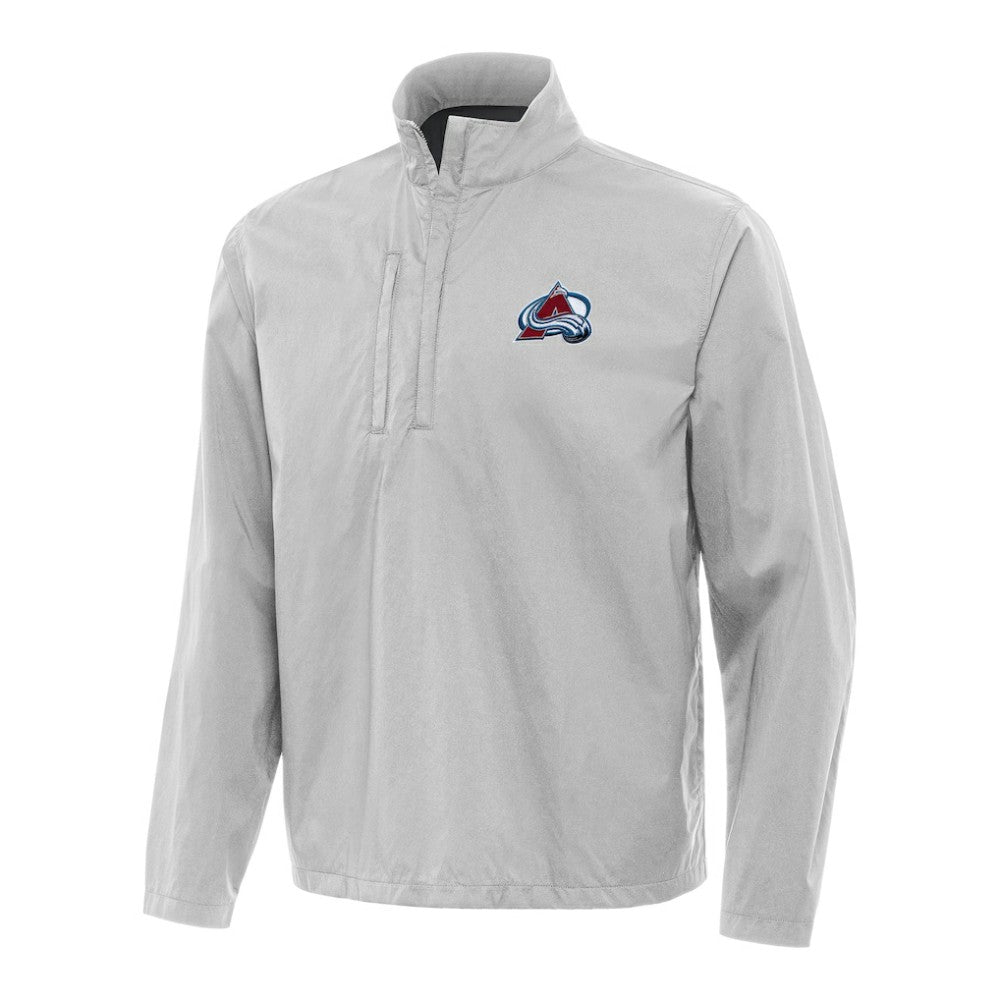 Colorado Avalanche Antigua Brisk Quarter-Zip Windbreaker - Heather Gray - NHL 202234250