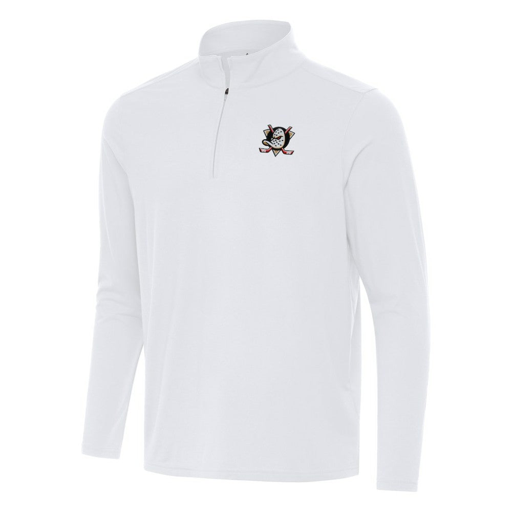 Anaheim Ducks Antigua Intent Quarter-Zip Top - White - NHL 202234336