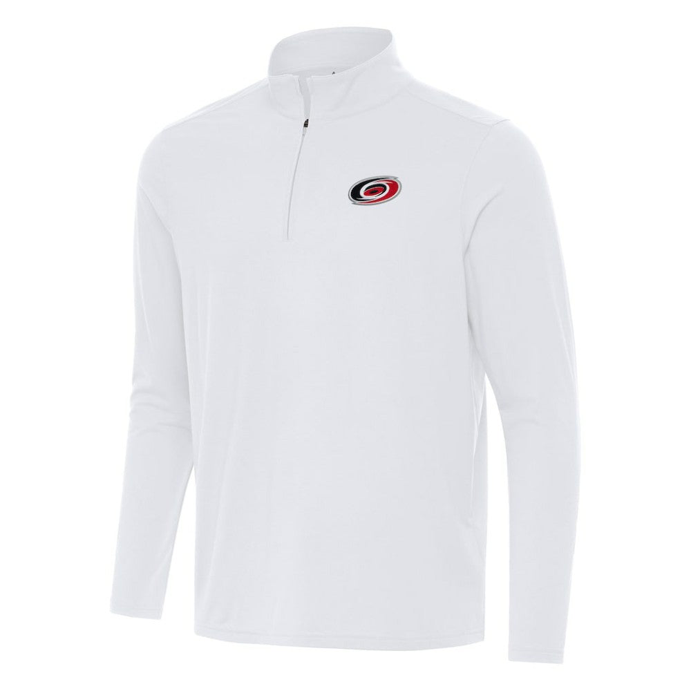 Carolina Hurricanes Antigua Intent Quarter-Zip Top - White - NHL 202234354