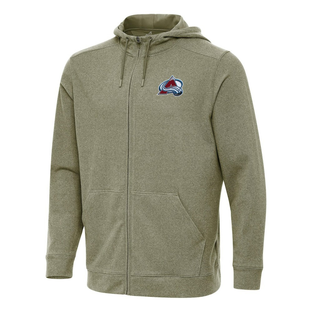 Colorado Avalanche Antigua Effortless Full-Zip Hoodie Jacket - Olive - NHL 202234366