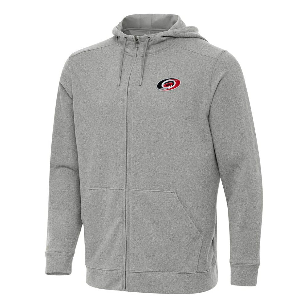 Carolina Hurricanes Antigua Effortless Full-Zip Hoodie Jacket - Heather Gray - NHL 202234370