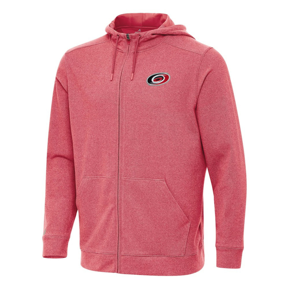 Carolina Hurricanes Antigua Effortless Full-Zip Hoodie Jacket - Heather Red - NHL 202234371