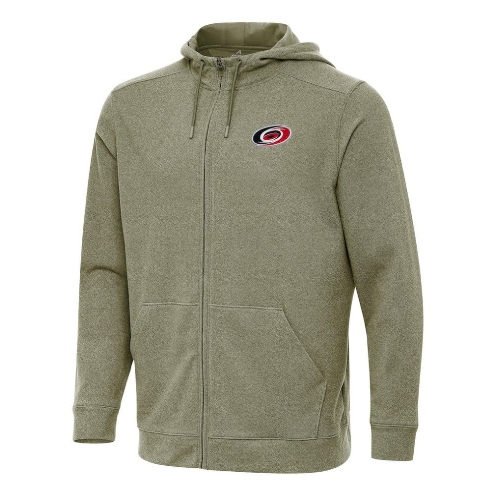 Carolina Hurricanes Antigua Effortless Full-Zip Hoodie Jacket - Olive - NHL 202234374