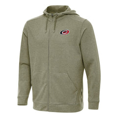 Carolina Hurricanes Antigua Effortless Full-Zip Hoodie Jacket - Olive - NHL 202234374