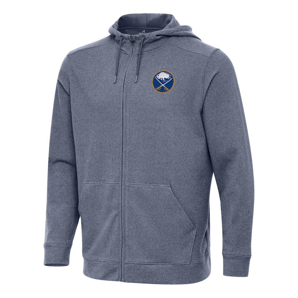 Buffalo Sabres Antigua Effortless Full-Zip Hoodie Jacket - Heather Navy - NHL 202234383