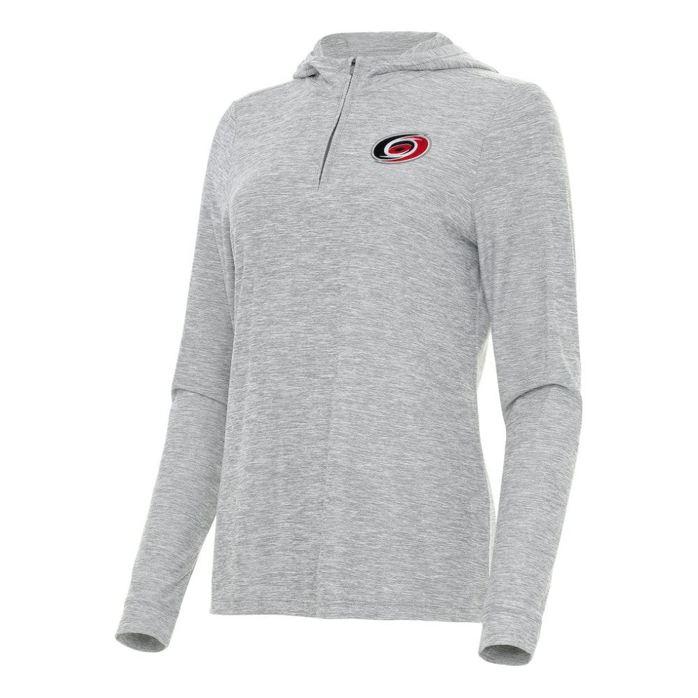 Carolina Hurricanes Antigua Women's Daybreak Quarter-Zip Hoodie - Heather Gray - NHL 202234475