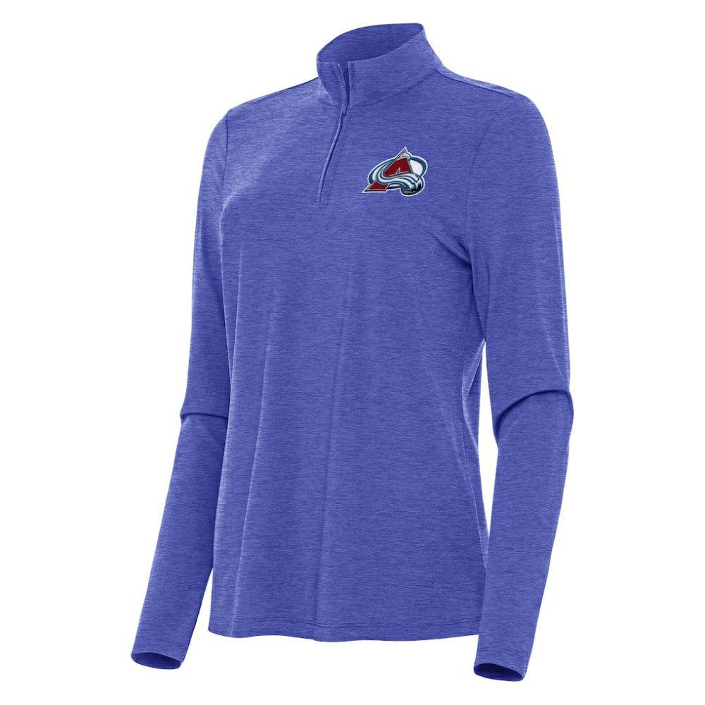 Colorado Avalanche Antigua Women's Bright Quarter-Zip Top - Heather Royal - NHL 202234483