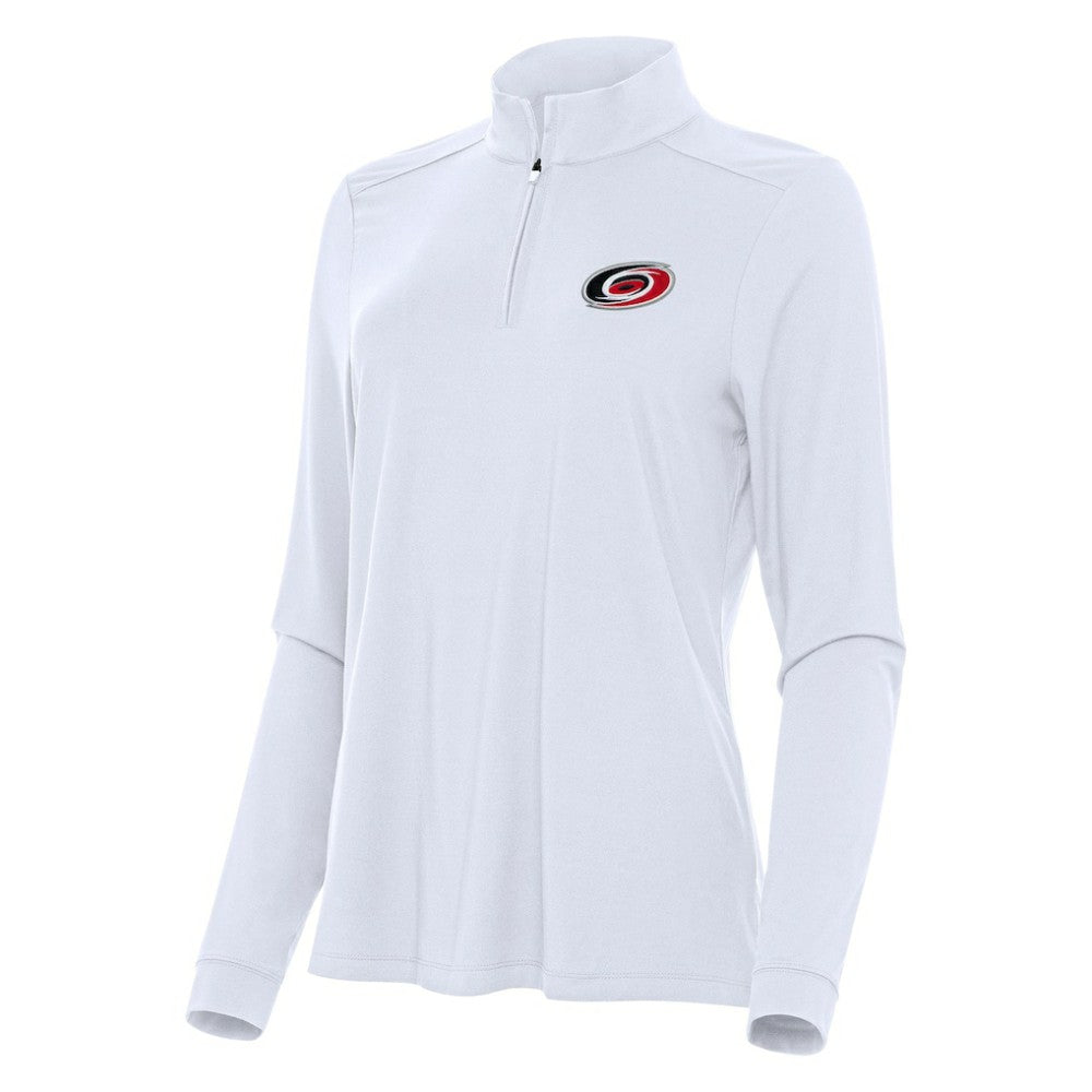 Carolina Hurricanes Antigua Women's Intent Quarter-Zip Top - White - NHL 202234599