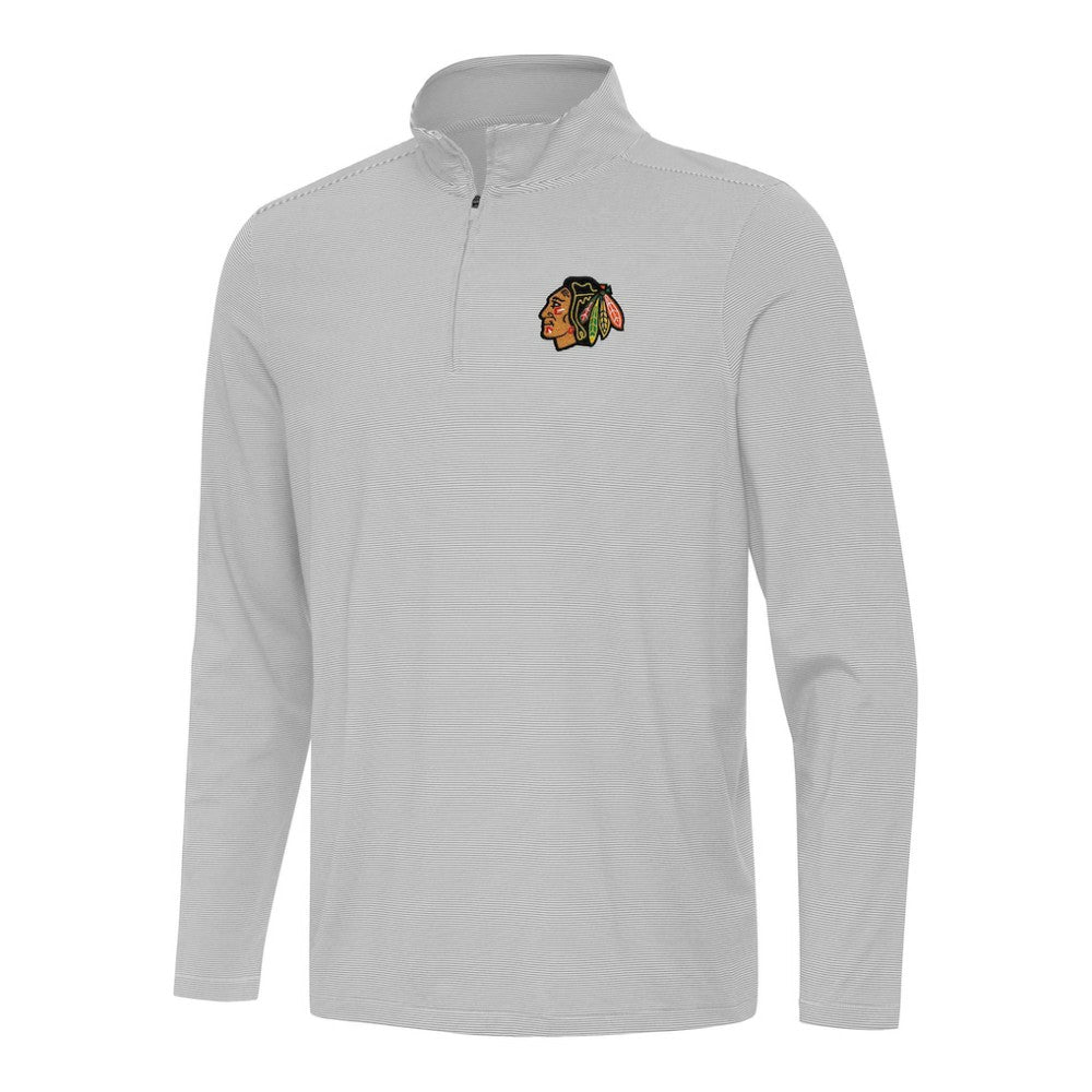 Chicago Blackhawks Antigua Twine Quarter-Zip Top - Gray - NHL 202234669