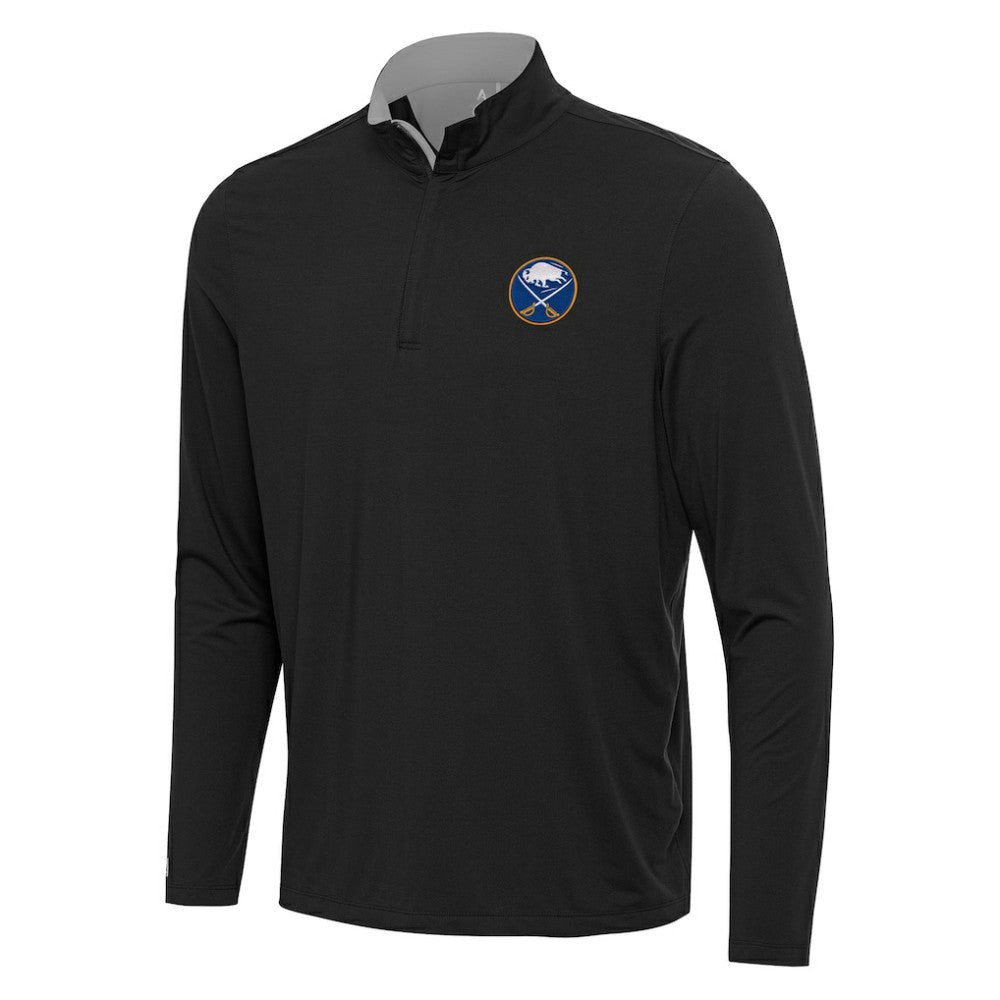 Buffalo Sabres Antigua Content Quarter-Zip Pullover Top - Black/Gray - NHL 202234690