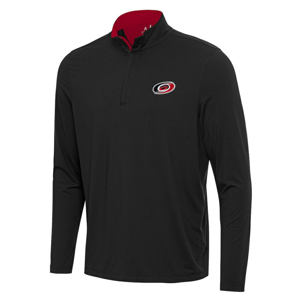 Carolina Hurricanes Antigua Content Quarter-Zip Pullover Top - Black/Red - NHL 202234696