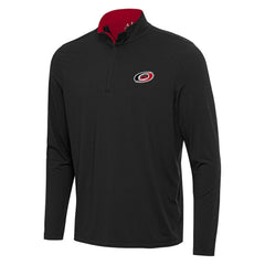 Carolina Hurricanes Antigua Content Quarter-Zip Pullover Top - Black/Red - NHL 202234696