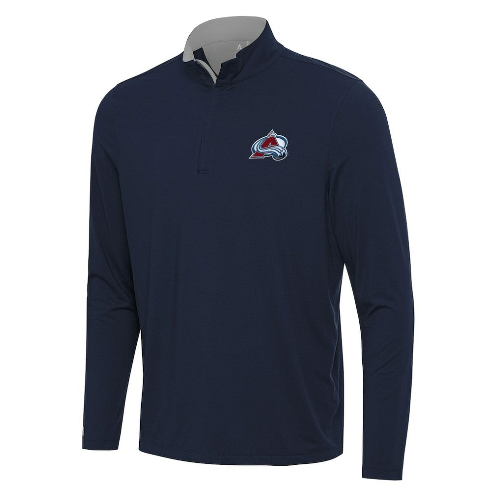 Colorado Avalanche Antigua Content Quarter-Zip Pullover Top - Navy/Gray - NHL 202234702