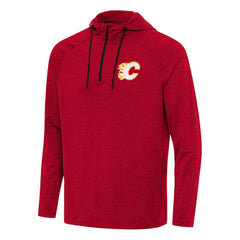 Calgary Flames Antigua Spikes Quarter-Zip Hoodie - Heather Red - NHL 202234805