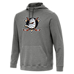 Anaheim Ducks Antigua Cloud Pullover Hoodie - Heather Black - NHL 202234887
