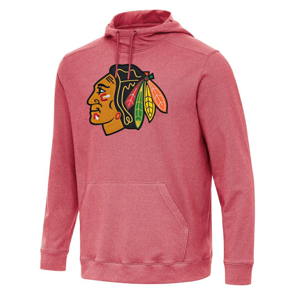 Chicago Blackhawks Antigua Cloud Pullover Hoodie - Heather Red - NHL 202234912