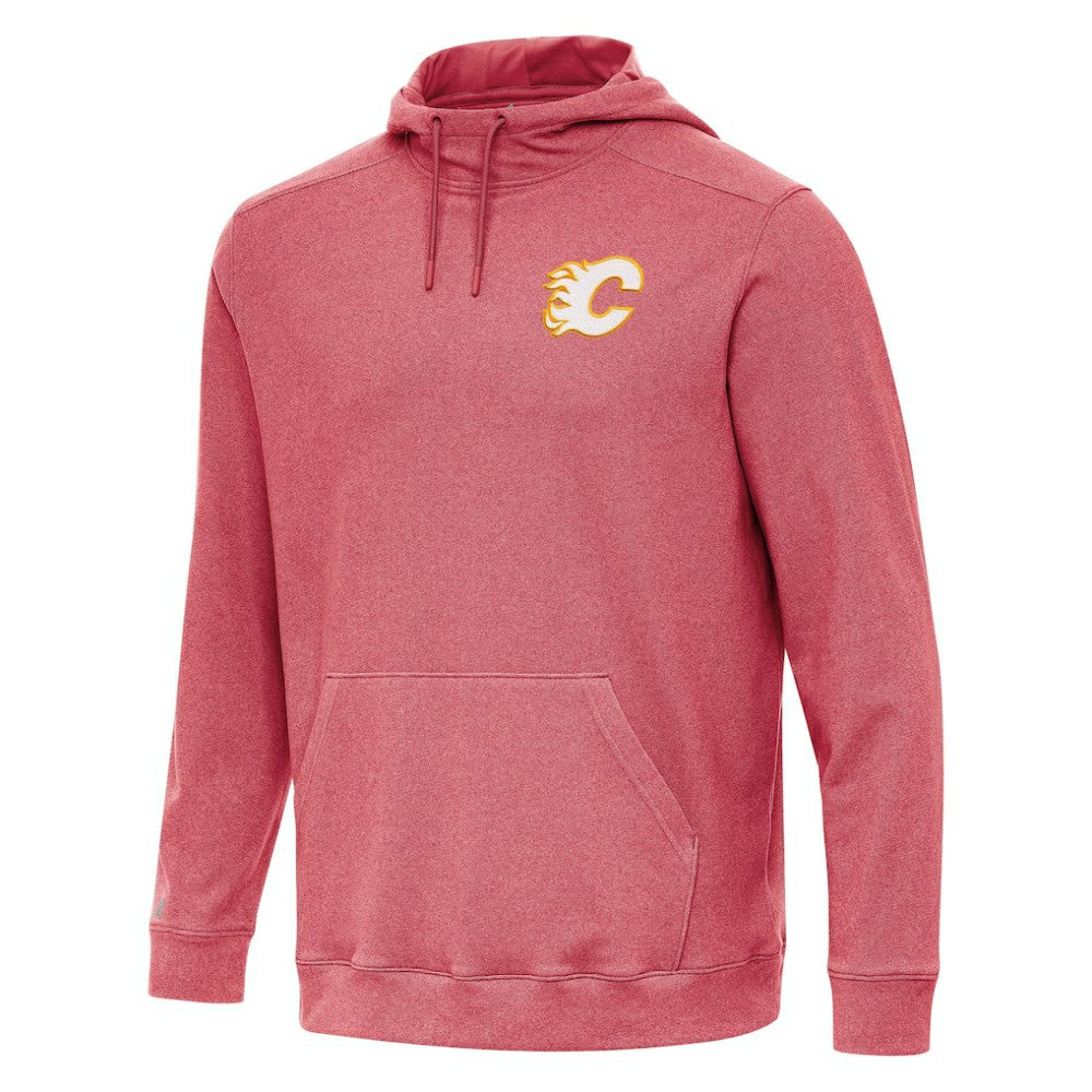 Calgary Flames Antigua Cloud Pullover Hoodie - Heather Red - NHL 202234934