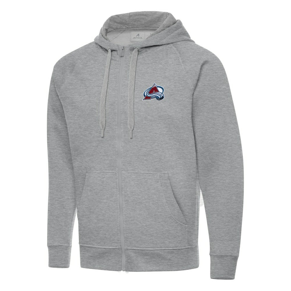 Colorado Avalanche Antigua Big & Tall Victory Full-Zip Hoodie - Heather Gray - NHL 202235016