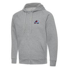 Colorado Avalanche Antigua Big & Tall Victory Full-Zip Hoodie - Heather Gray - NHL 202235016