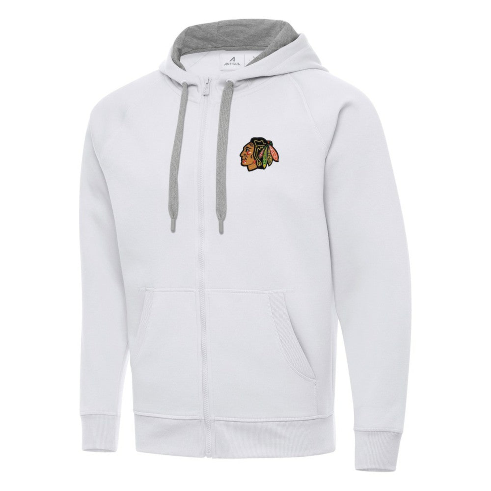 Chicago Blackhawks Antigua Big & Tall Victory Full-Zip Hoodie - White - NHL 202235018
