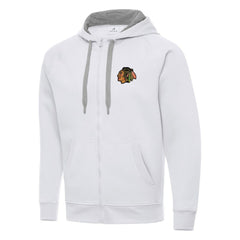 Chicago Blackhawks Antigua Big & Tall Victory Full-Zip Hoodie - White - NHL 202235018